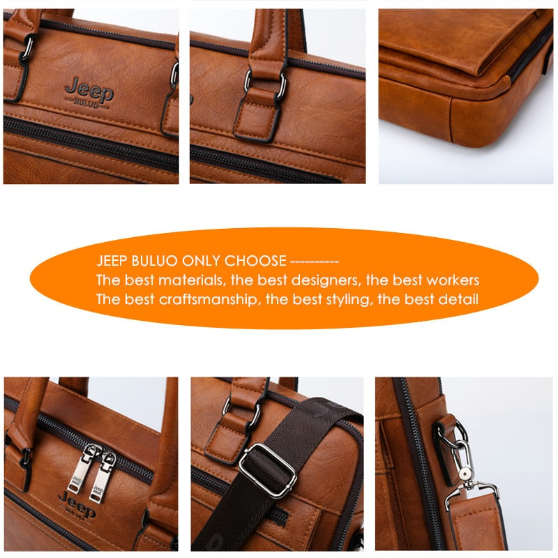 JEEP BULUO Men Business Briefcase