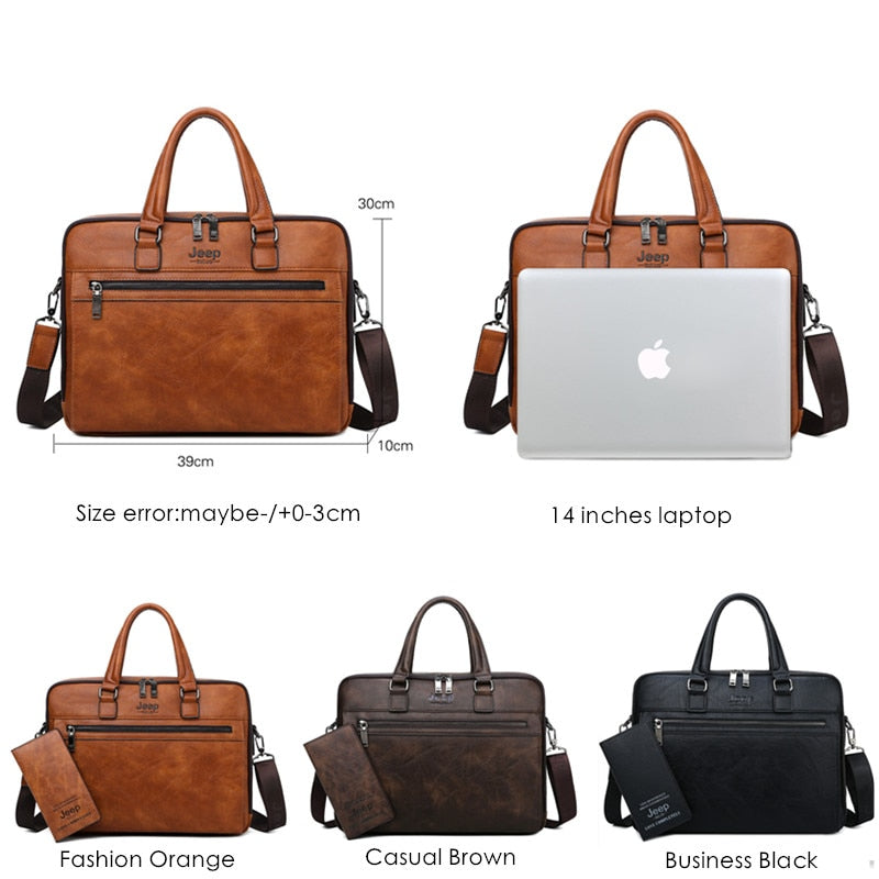 JEEP BULUO Men Business Briefcase