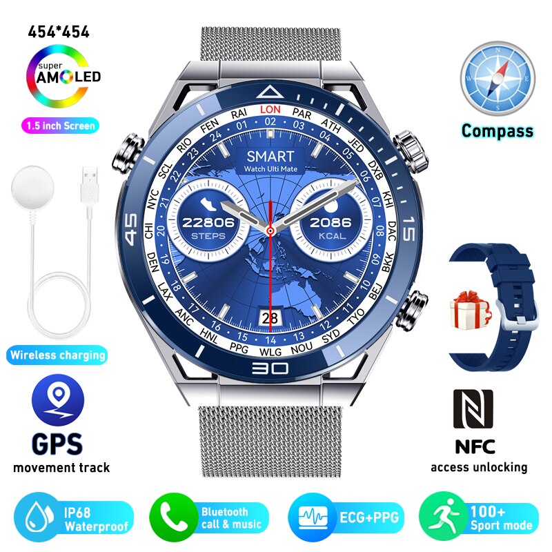 NFC ECG+PPG Bluetooth Call Smartwatch