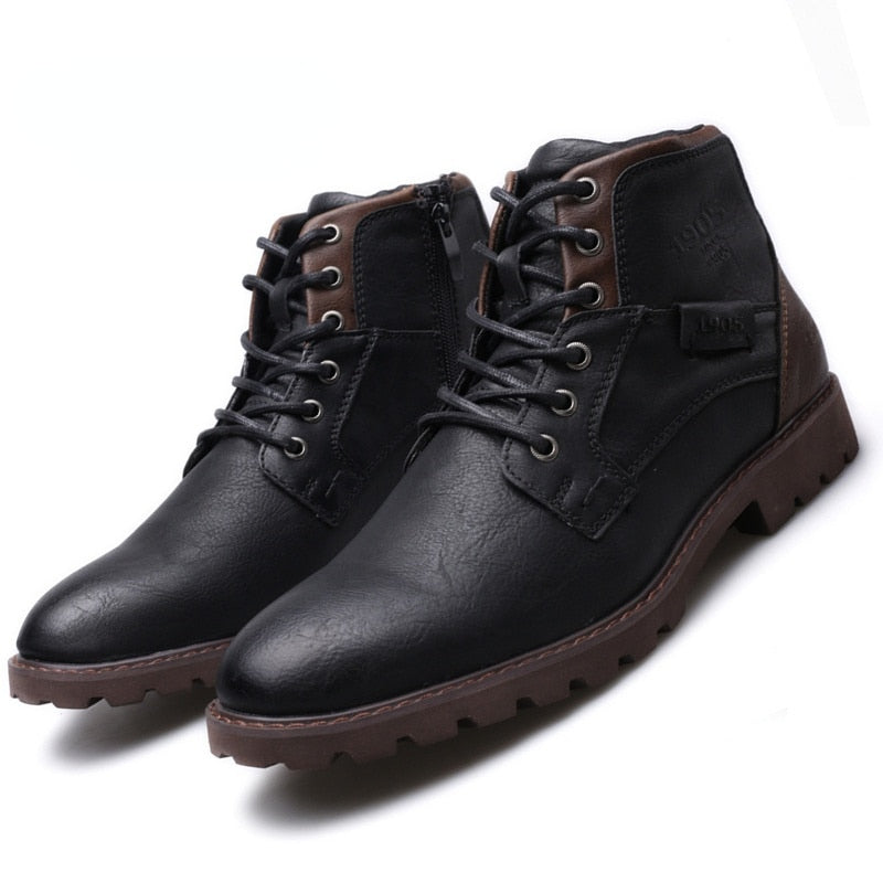 Leather Men Ankle Boots