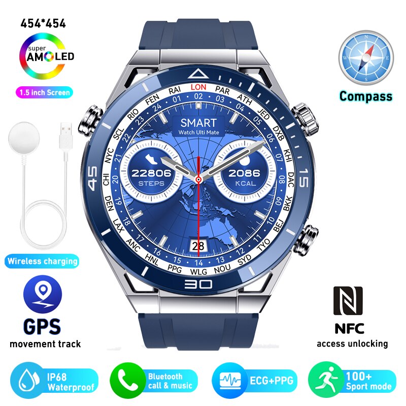 NFC ECG+PPG Bluetooth Call Smartwatch