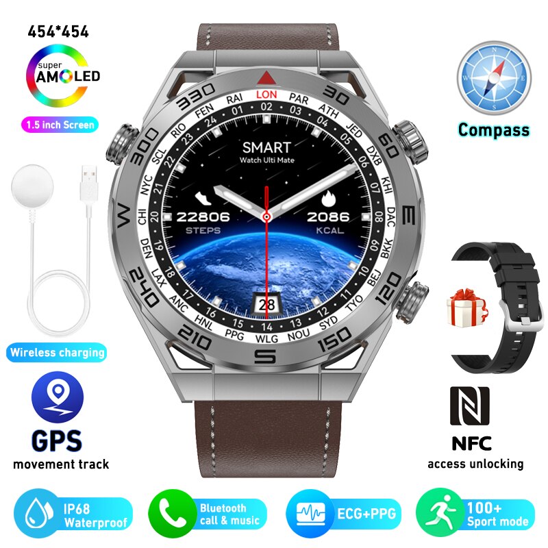 NFC ECG+PPG Bluetooth Call Smartwatch