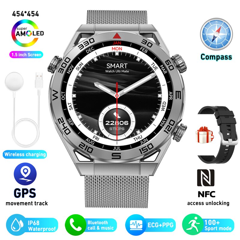 NFC ECG+PPG Bluetooth Call Smartwatch