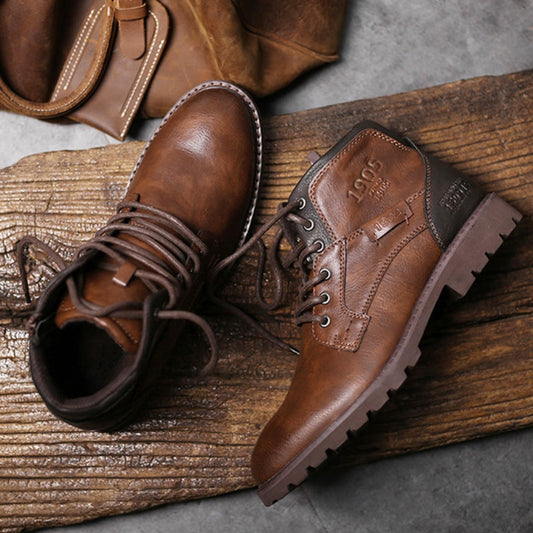 Leather Men Ankle Boots