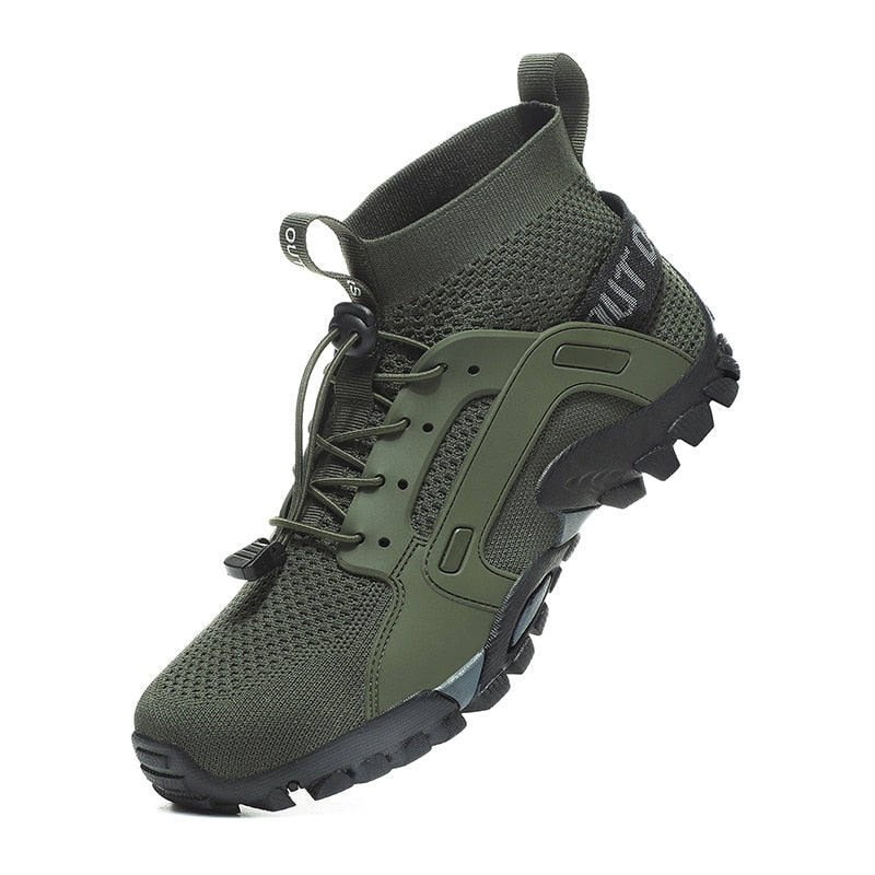 Men Hiking Shoes Non-Slip Breathable Tactical Combat Boots